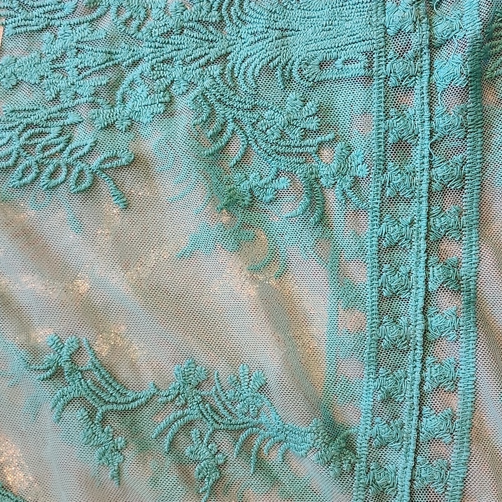Umgee Turquoise Lace Cover-up - Picture 5 of 7